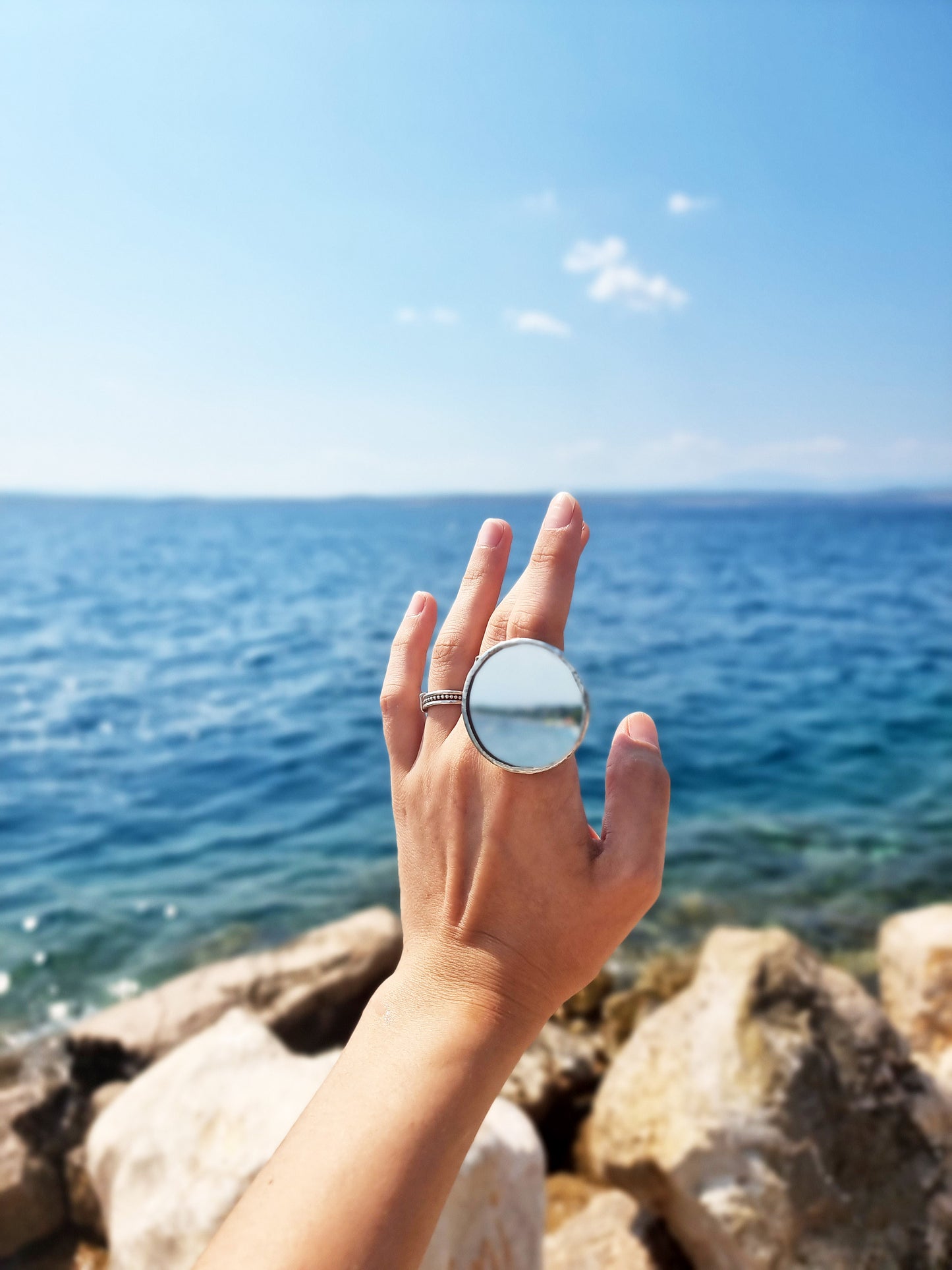 Mirror circle rings