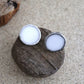 Circle earrings / White
