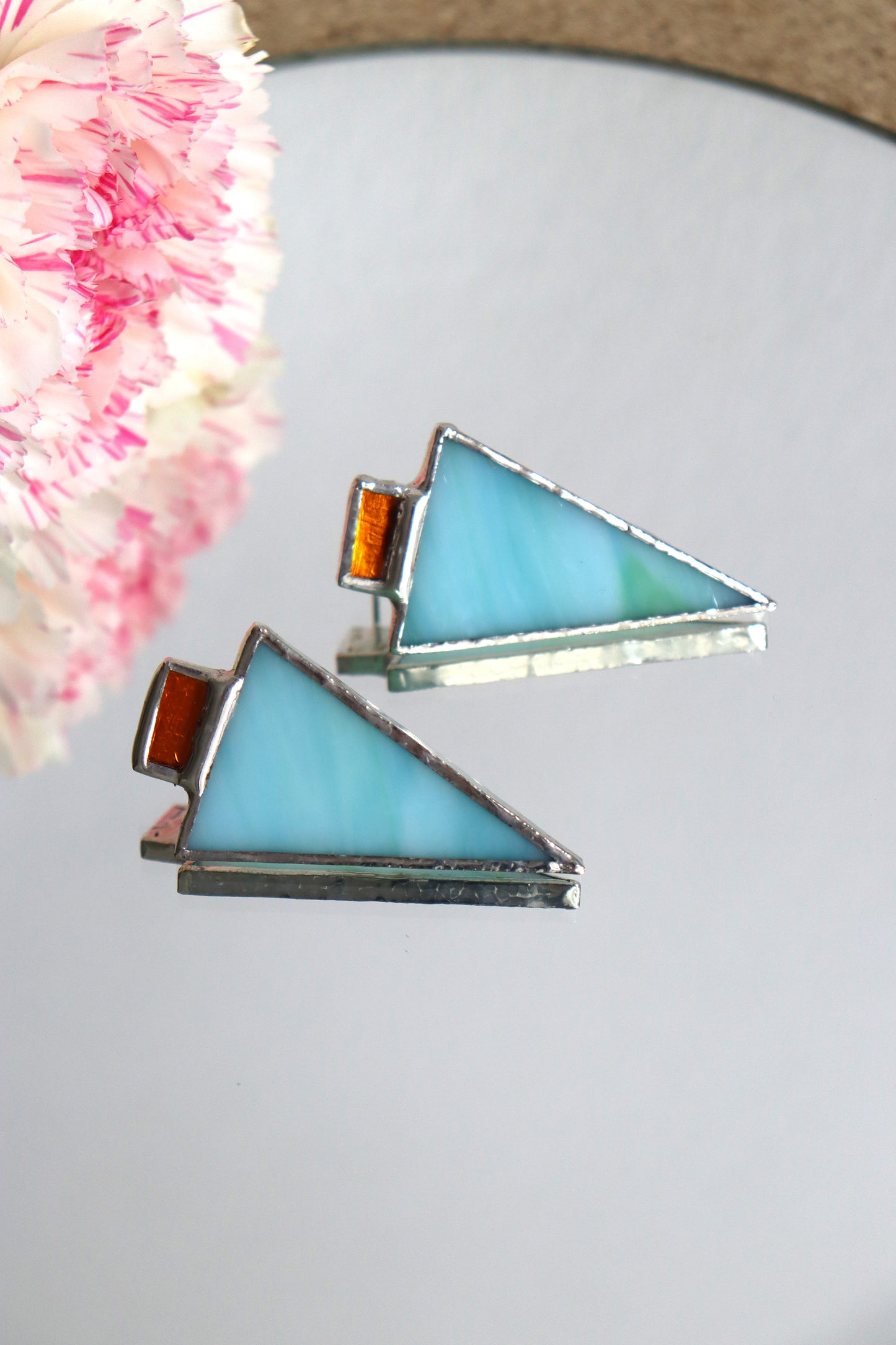 Triangle stud earrings