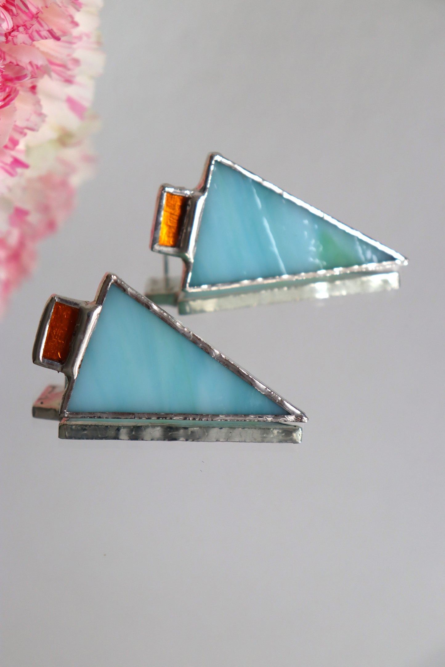 Triangle stud earrings