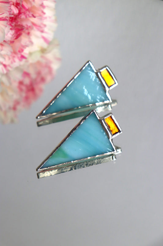 Triangle stud earrings