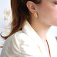 Teardrop stud earrings