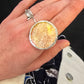 Iridescent copper circle rings