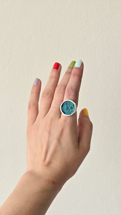 Turquoise circle rings