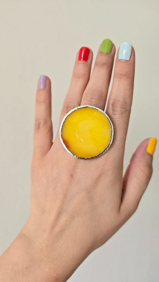 Large circle ring / Yellow