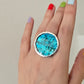 Turquoise circle rings
