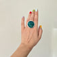 Turquoise circle rings