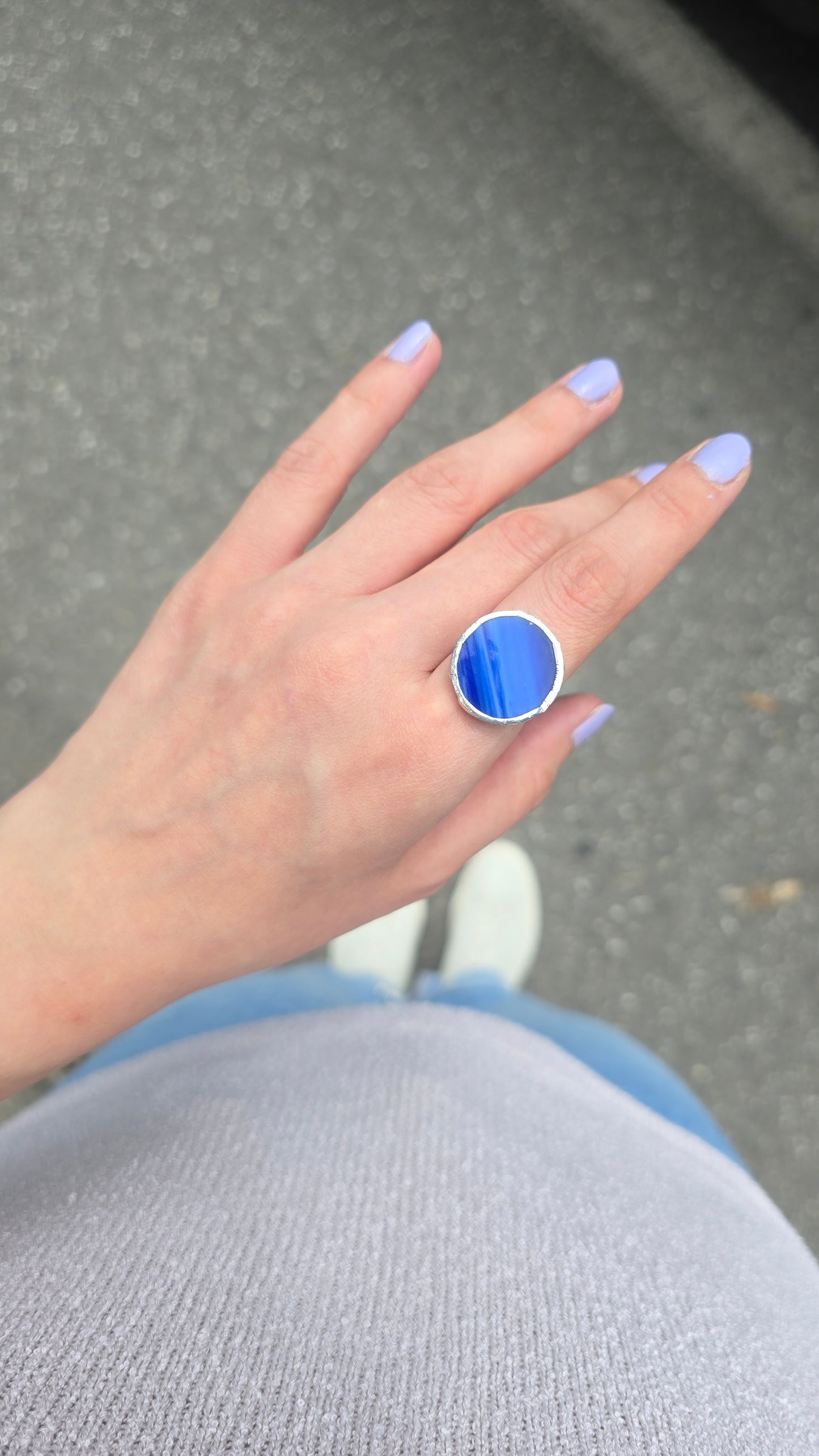 Navy blue circle rings