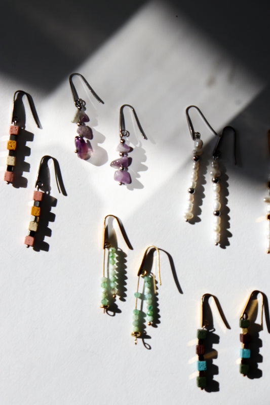 Semi-precious earrings