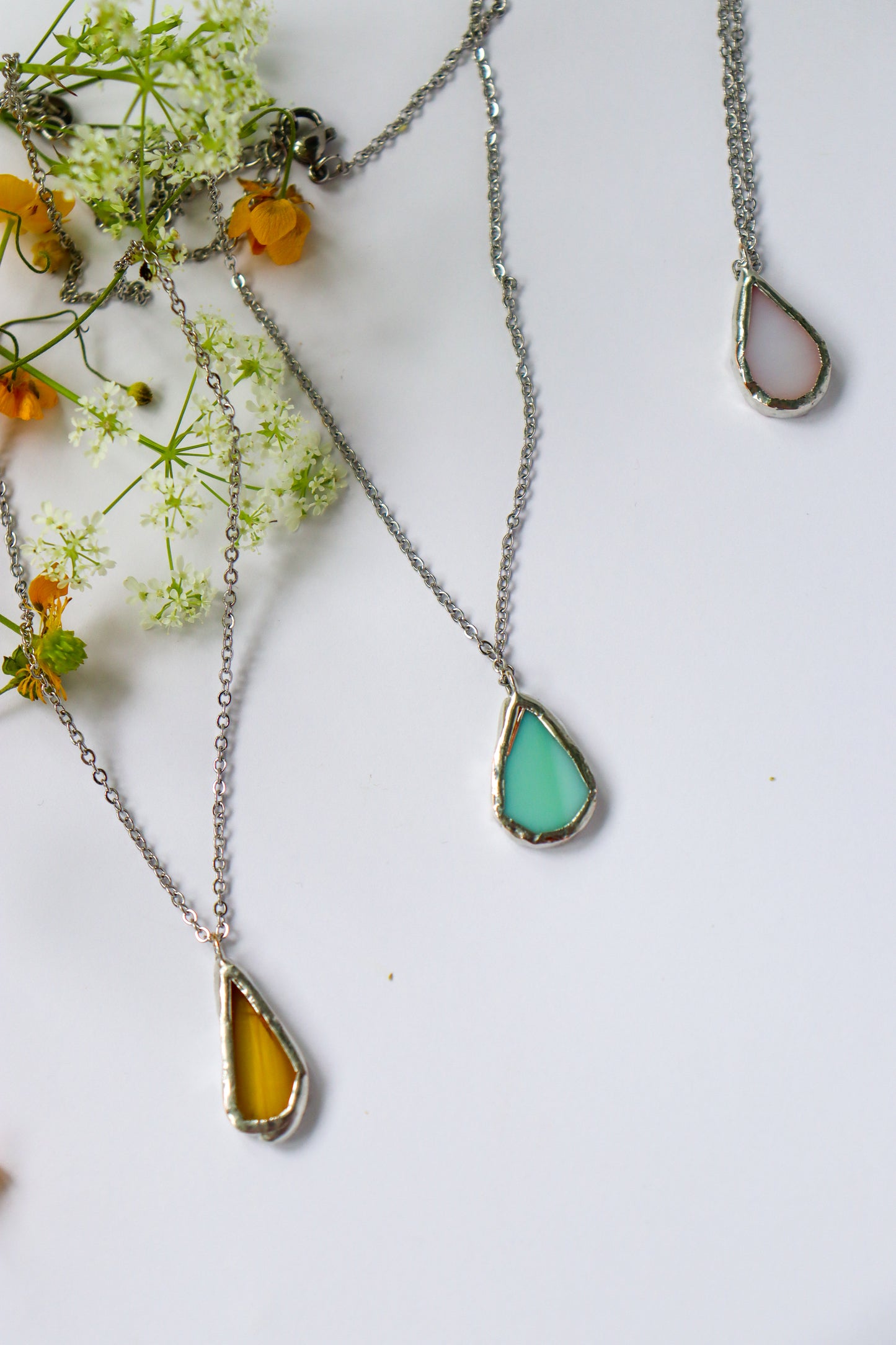 Droplet necklaces