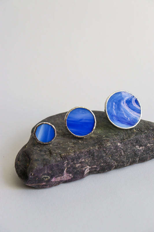 Cobalt blue circle rings