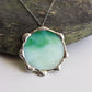 Light green circle necklace
