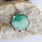 Light green circle necklace
