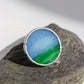 Large circle ring / Green and blue