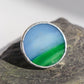 Large circle ring / Green and blue