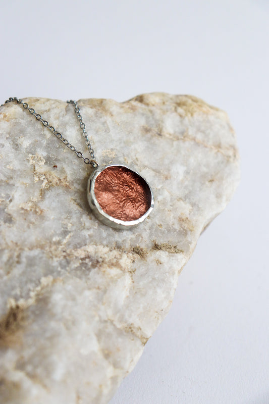 Small circle necklace / Copper