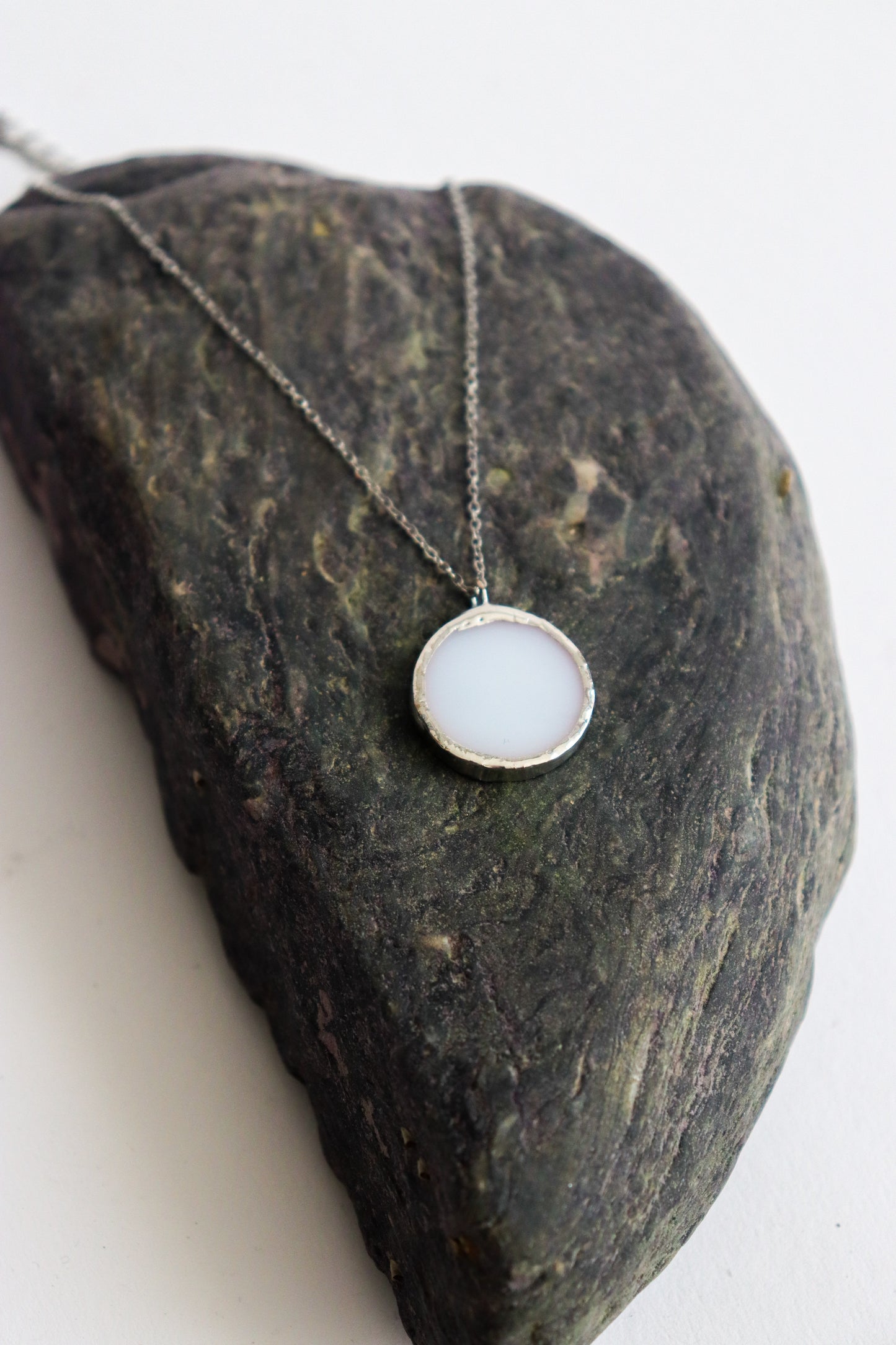 White circle necklaces