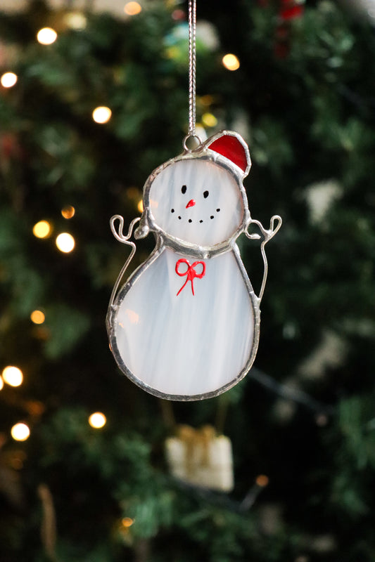 Christmas ornament / White Snowman