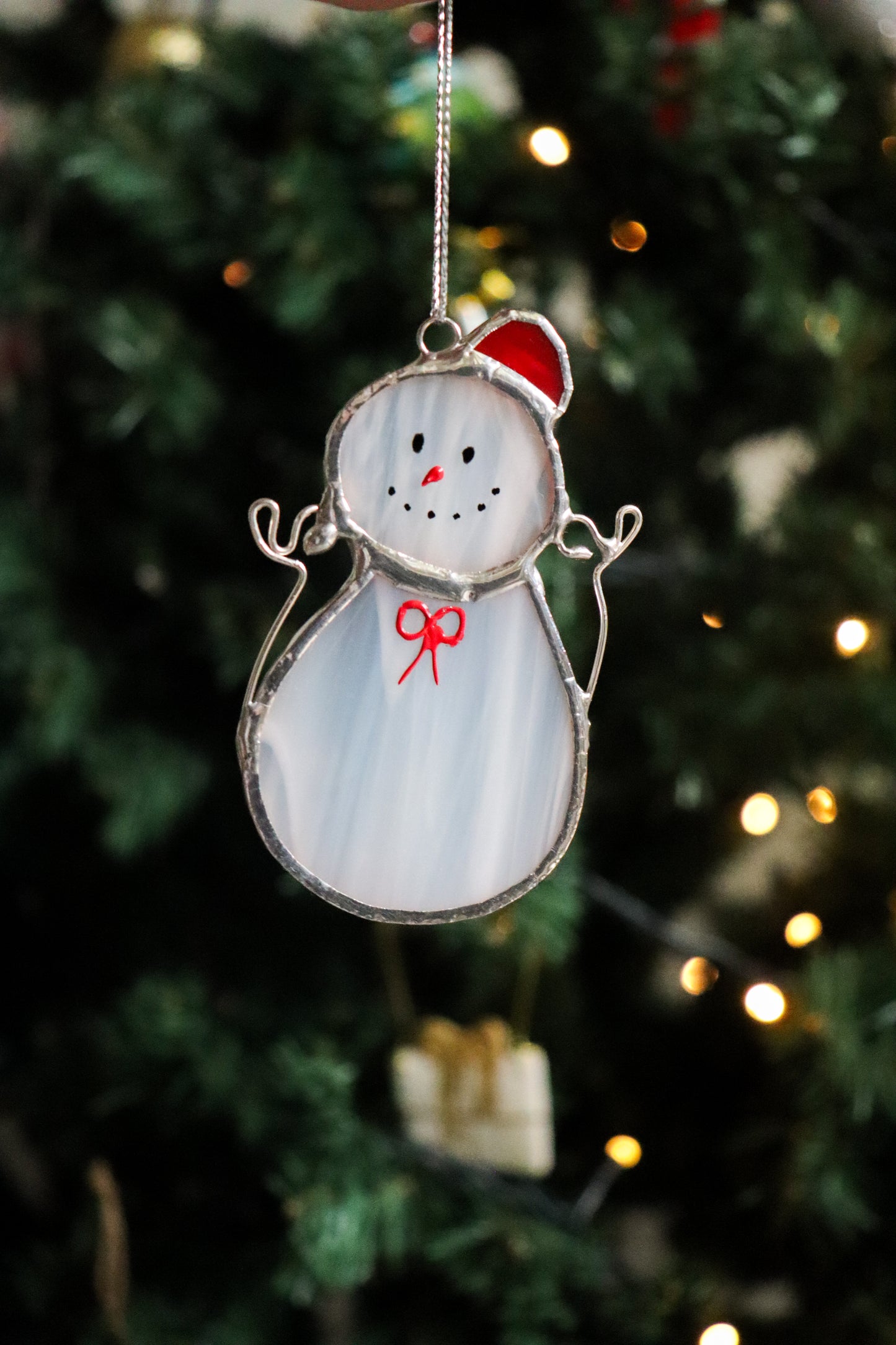Christmas ornament / White Snowman