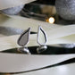 Teardrop stud earrings