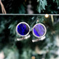 Circle earrings / Navy blue