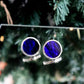 Circle earrings / Navy blue