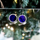 Circle earrings / Navy blue