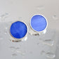 Circle earrings / Blue