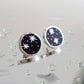 Circle earrings / Stary purple