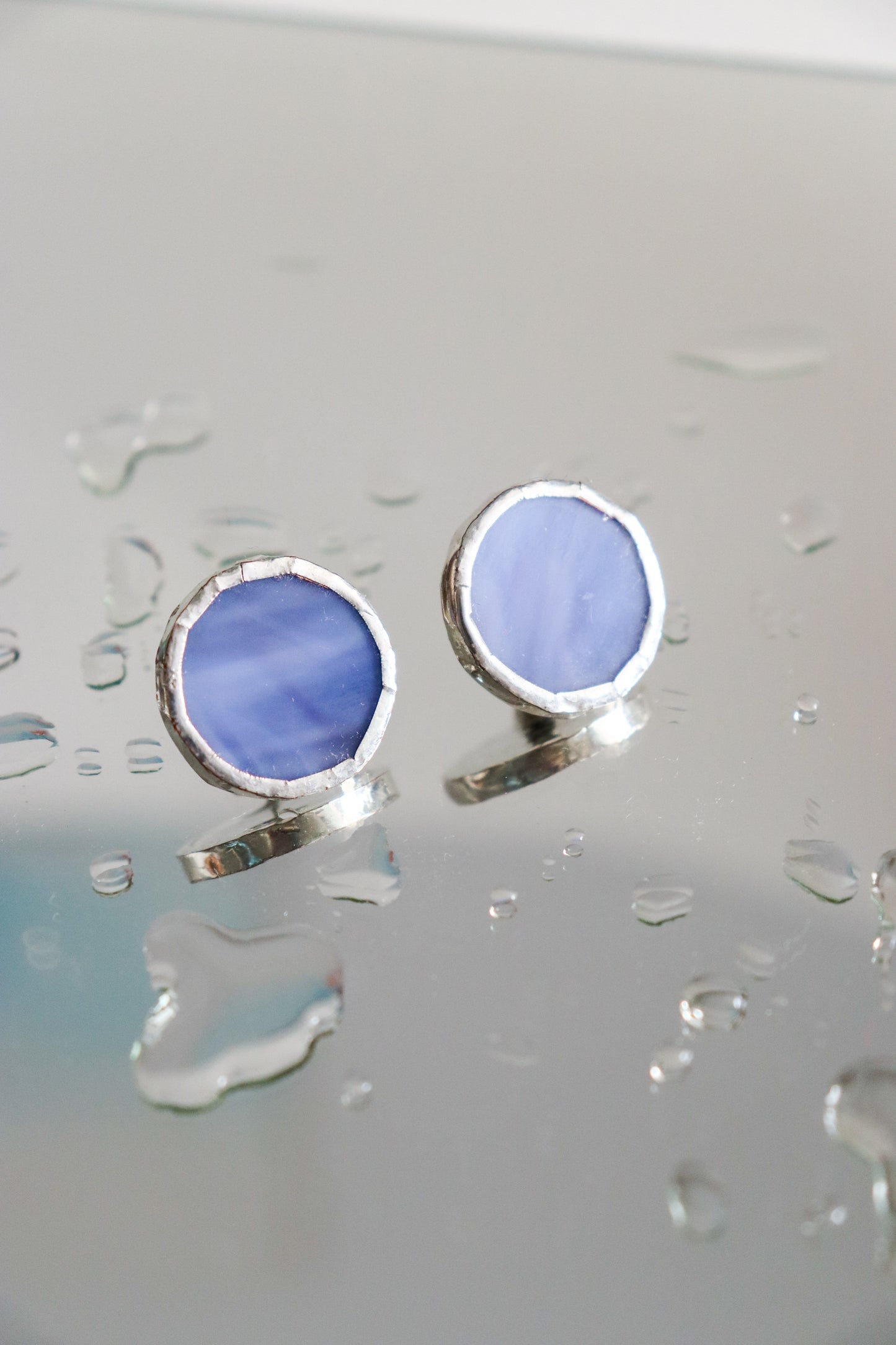 Circle earrings / Lavander