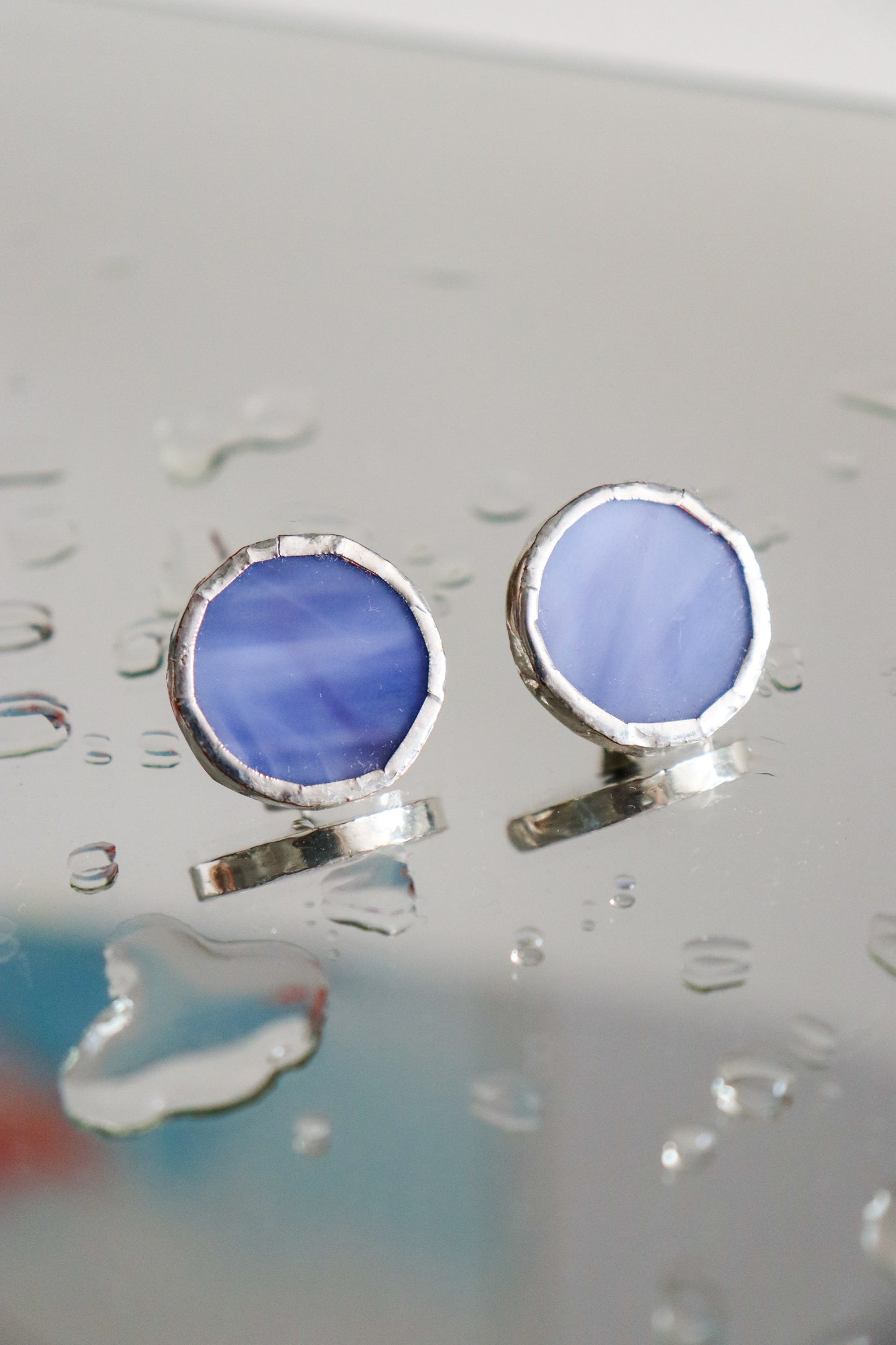 Circle earrings / Lavander