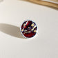 Medium circle rings / Gold and purple