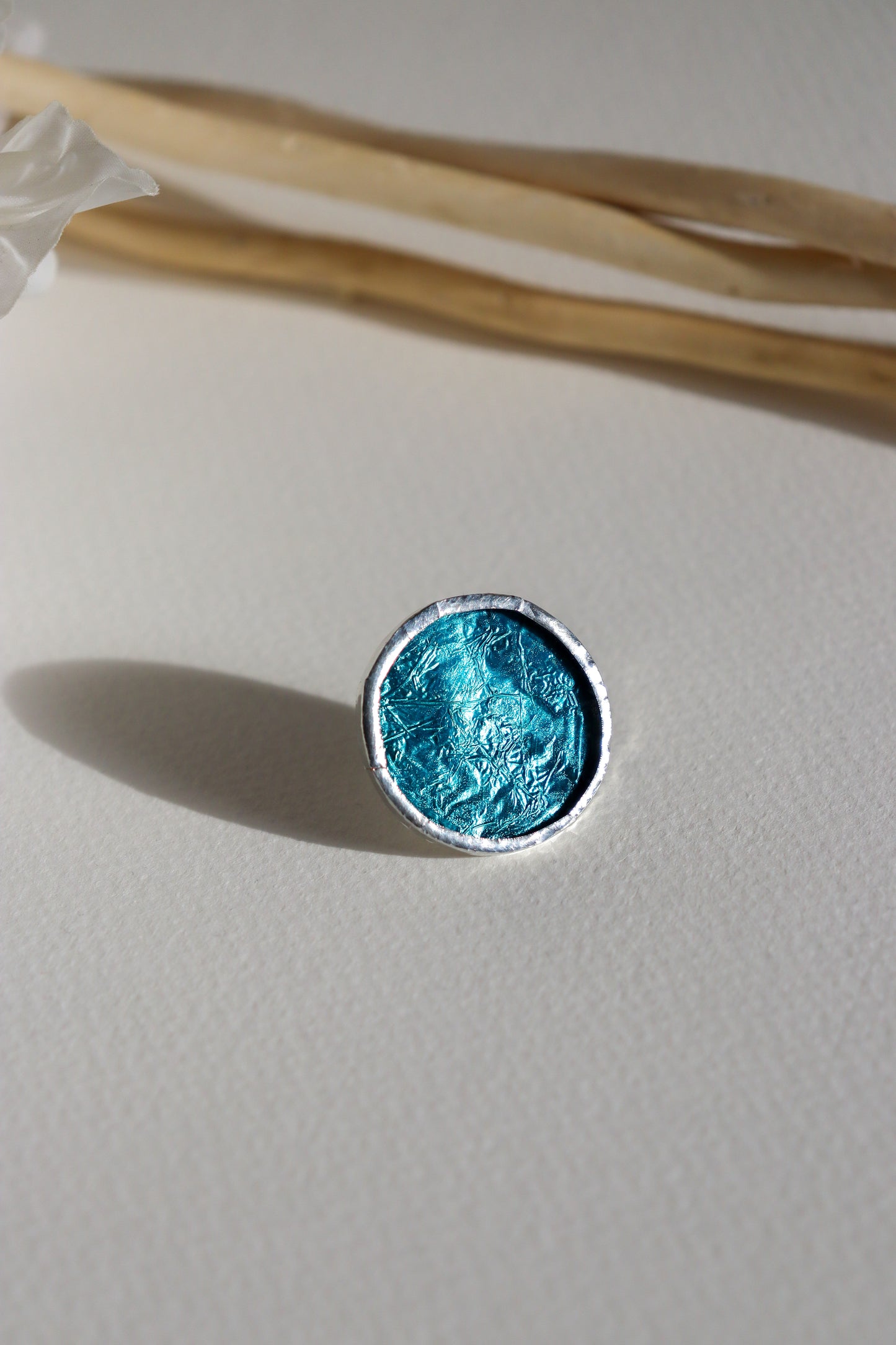 Turquoise circle rings