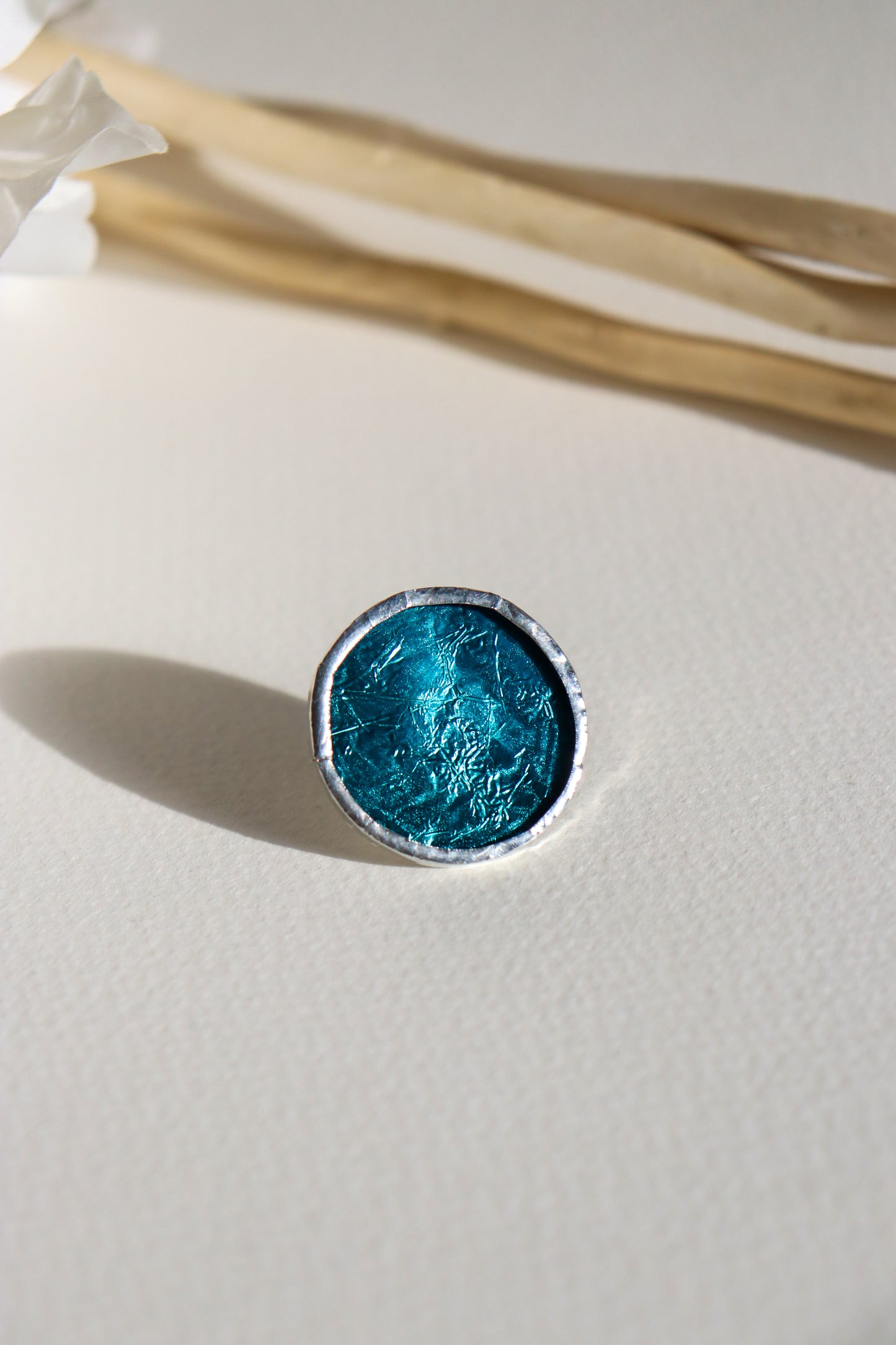 Turquoise circle rings