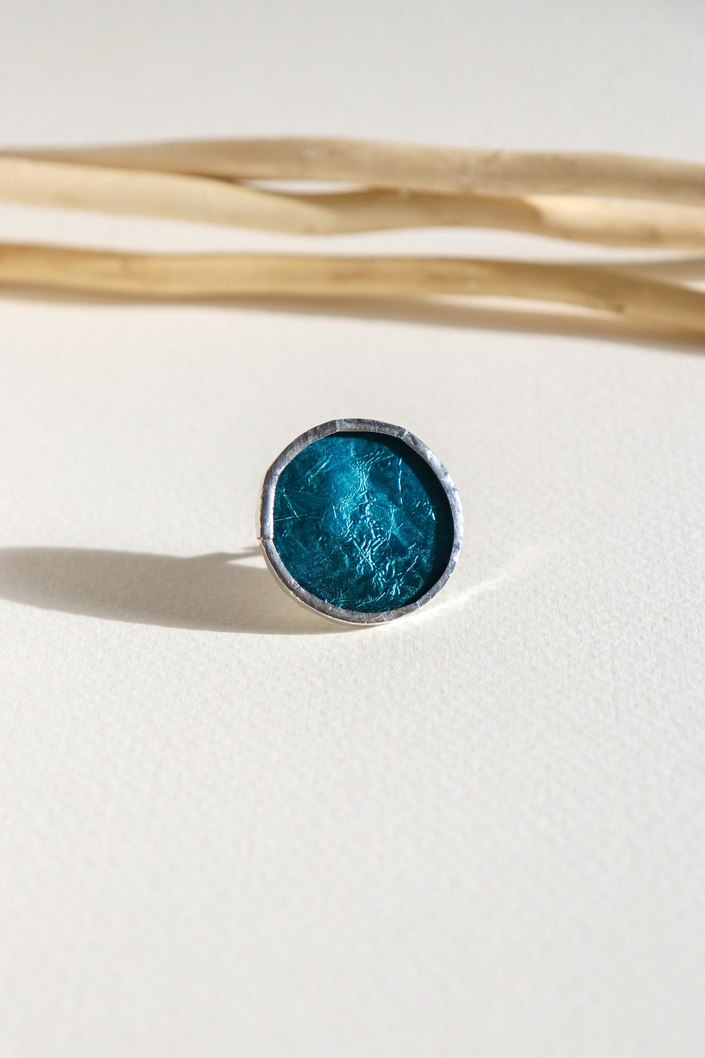 Turquoise circle rings