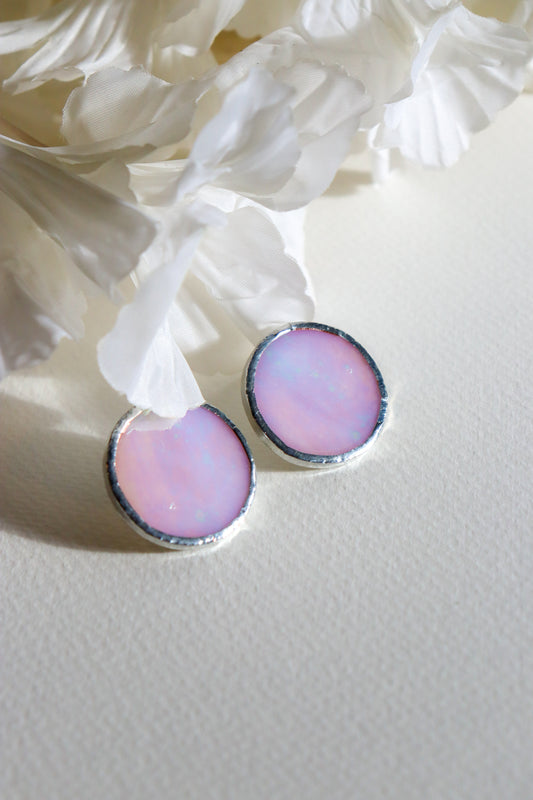 Circle earrings / Iridescent