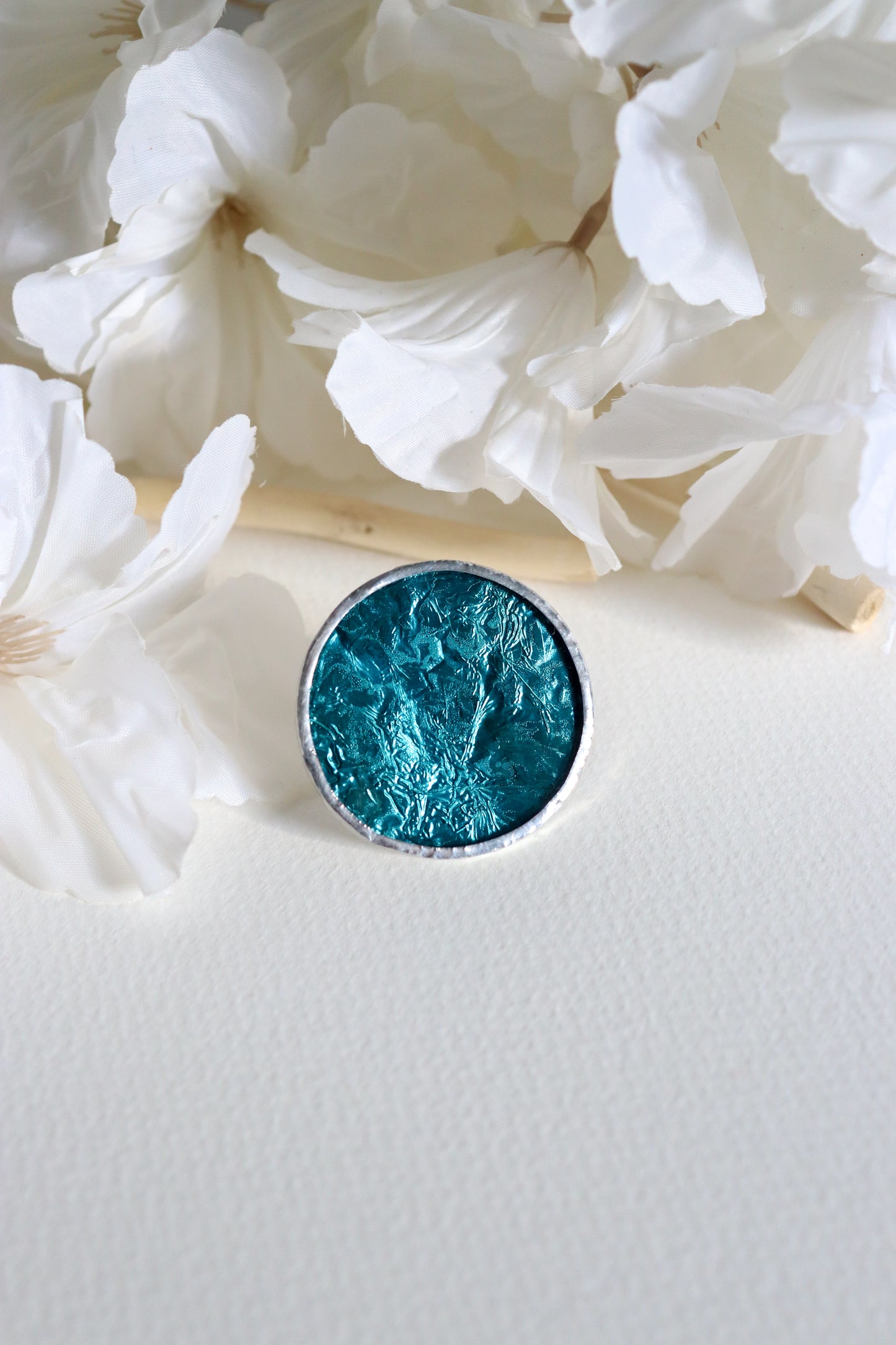 Turquoise circle rings