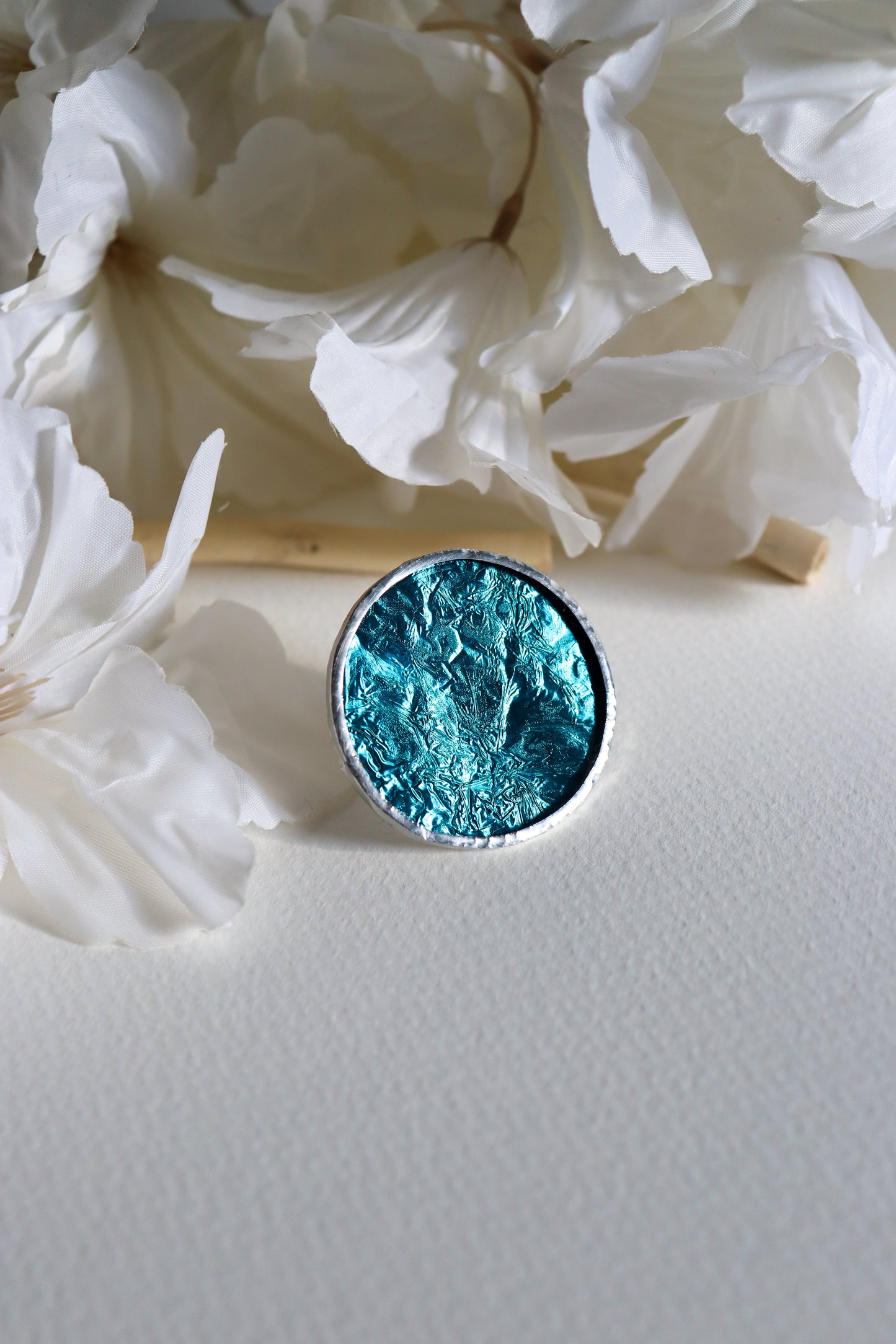 Turquoise circle rings