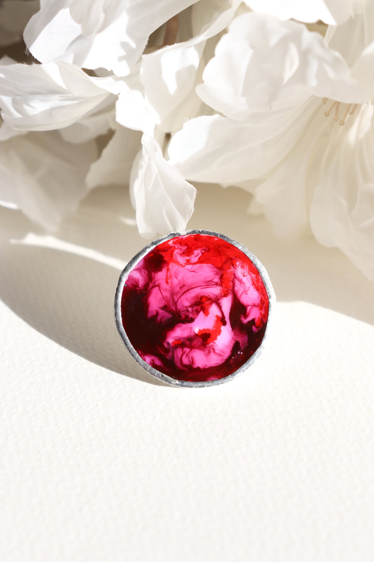 Circle ring / Purple and pink