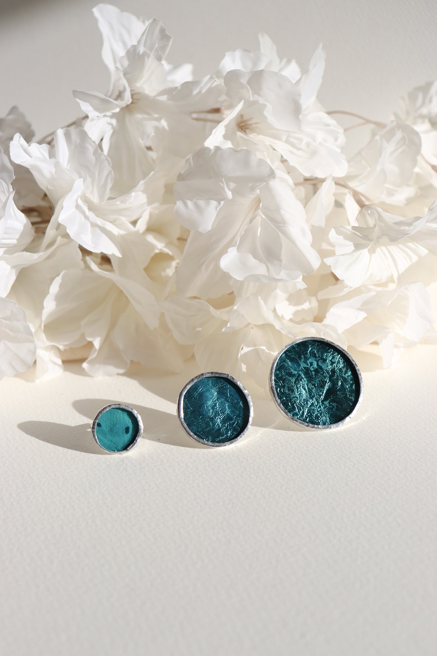 Turquoise circle rings
