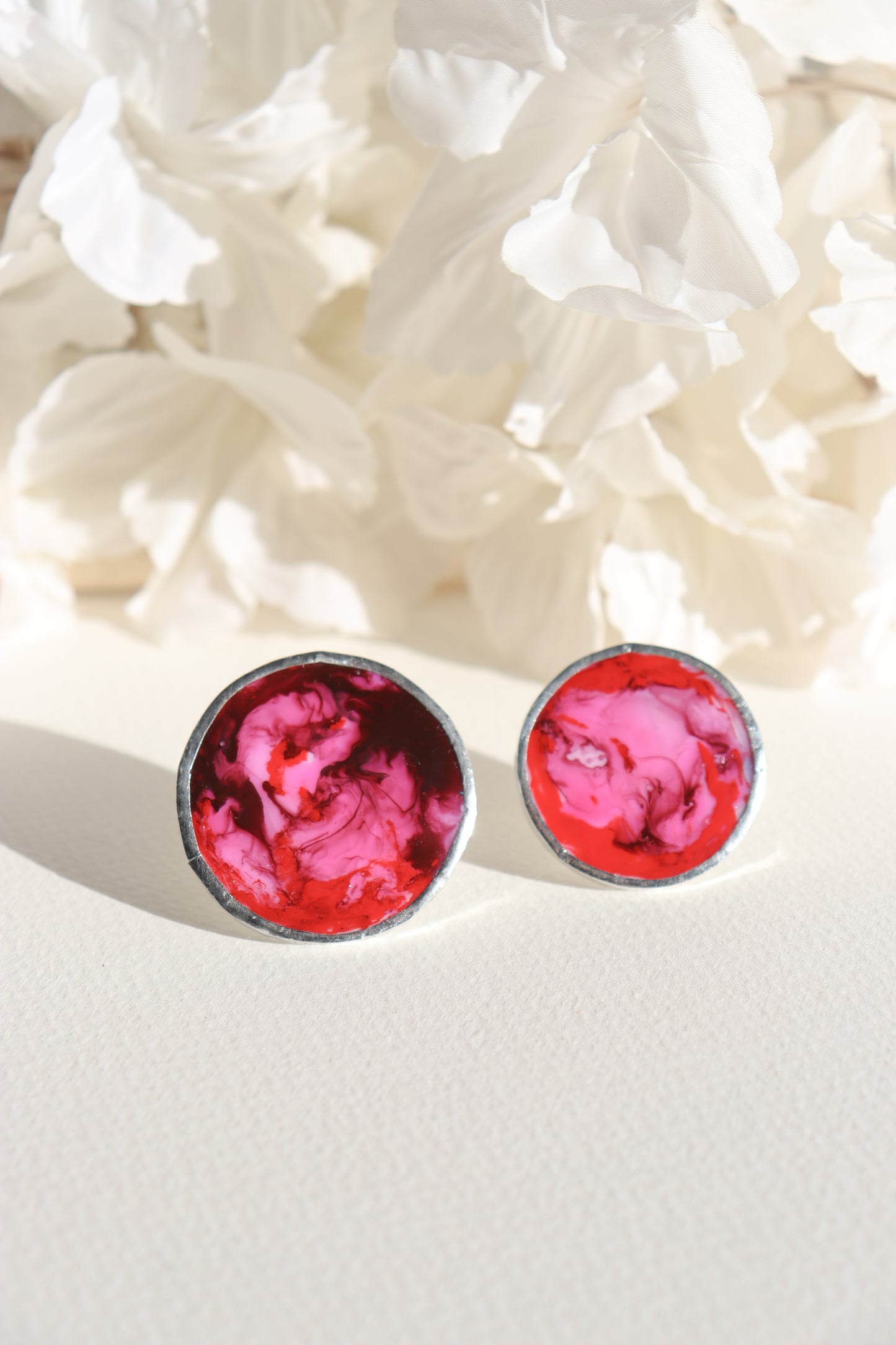 Circle ring / Purple and pink