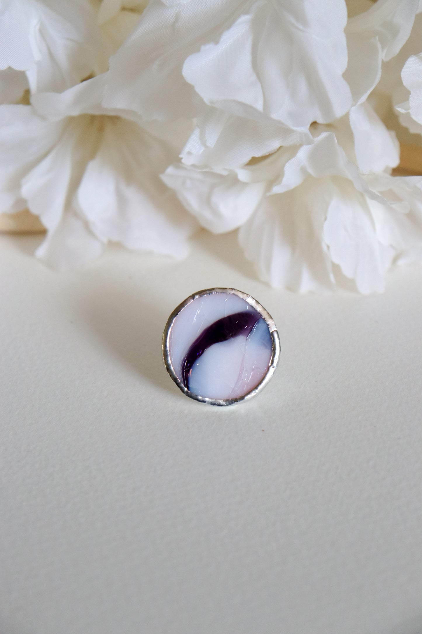 Circle rings / White and Purple