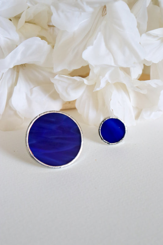 Royal blue circle rings