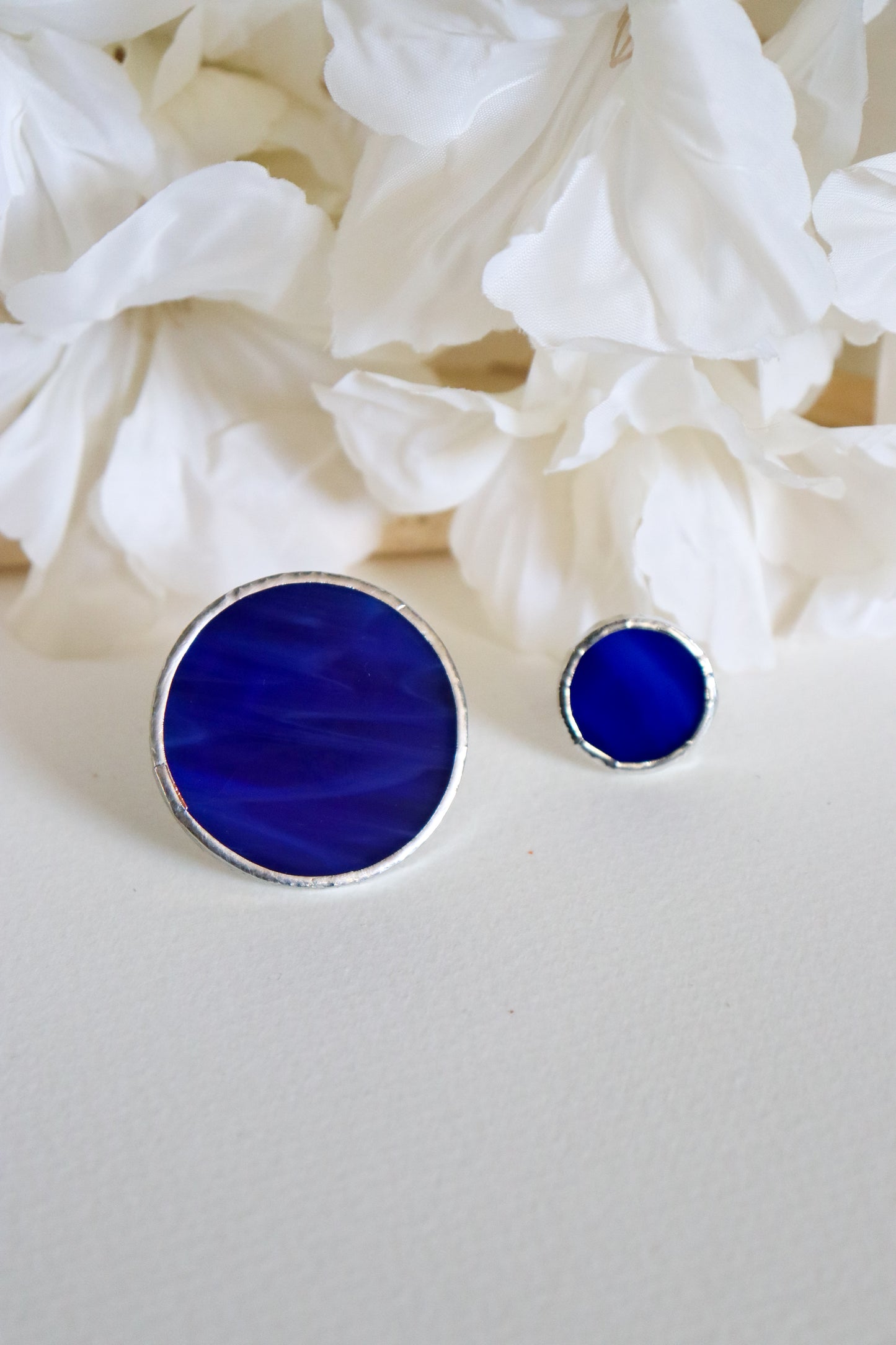 Royal blue circle rings
