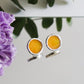 Circle earrings / Yellow