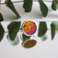 Iridescent black circle rings