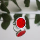 Deep red circle rings