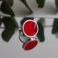 Deep red circle rings