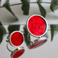 Deep red circle rings