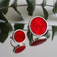 Deep red circle rings